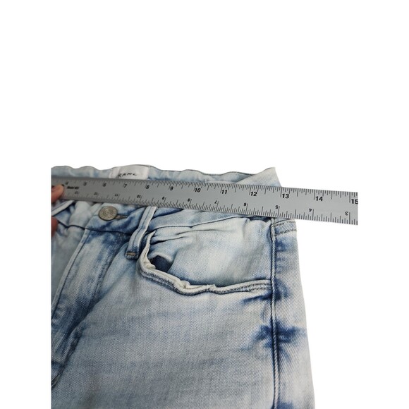 FRAME Women's Le Crop Mini Boot Cut Jeans Size 28 Light Wash Raw Hem Streetwear - Picture 5 of 13